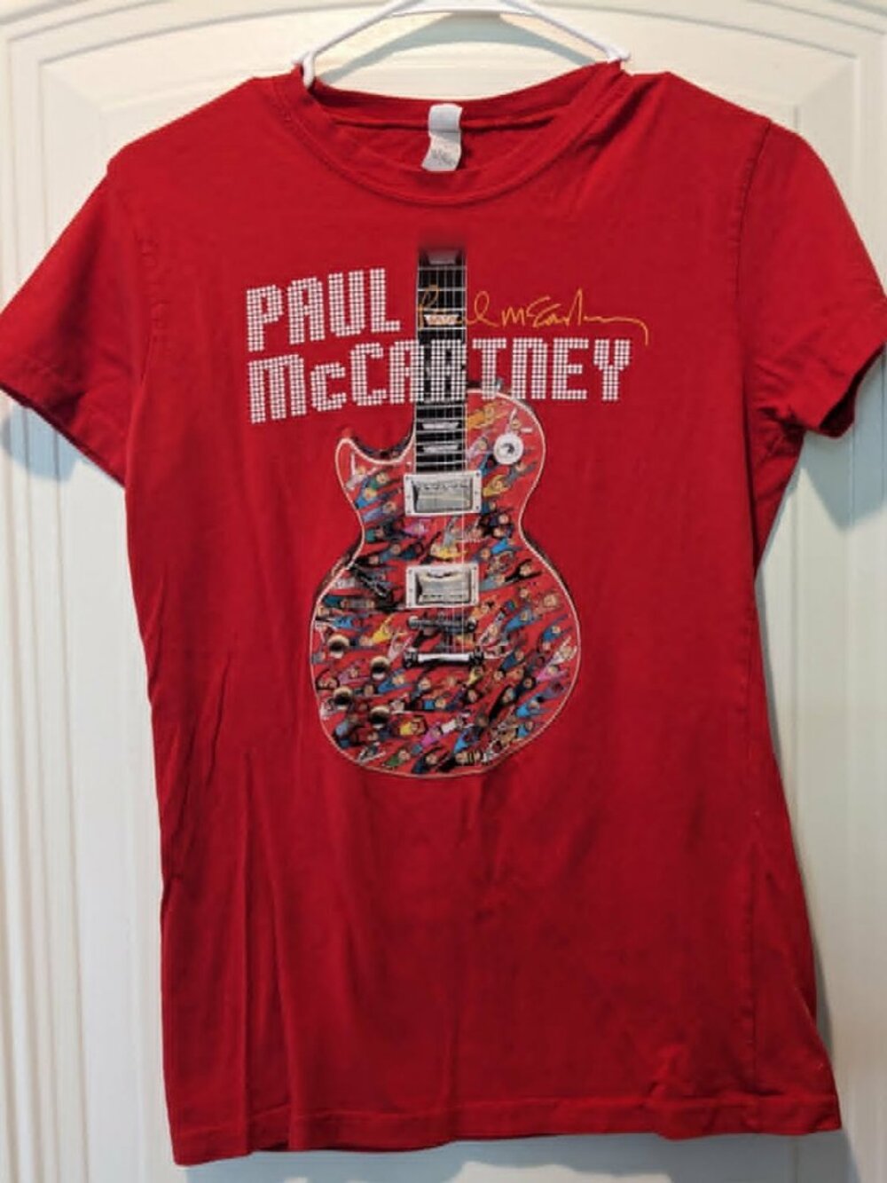 Paul McCartney - “On The Run” Tour 2011 - Red Shirt - Ladies - L - Tultex VGUC